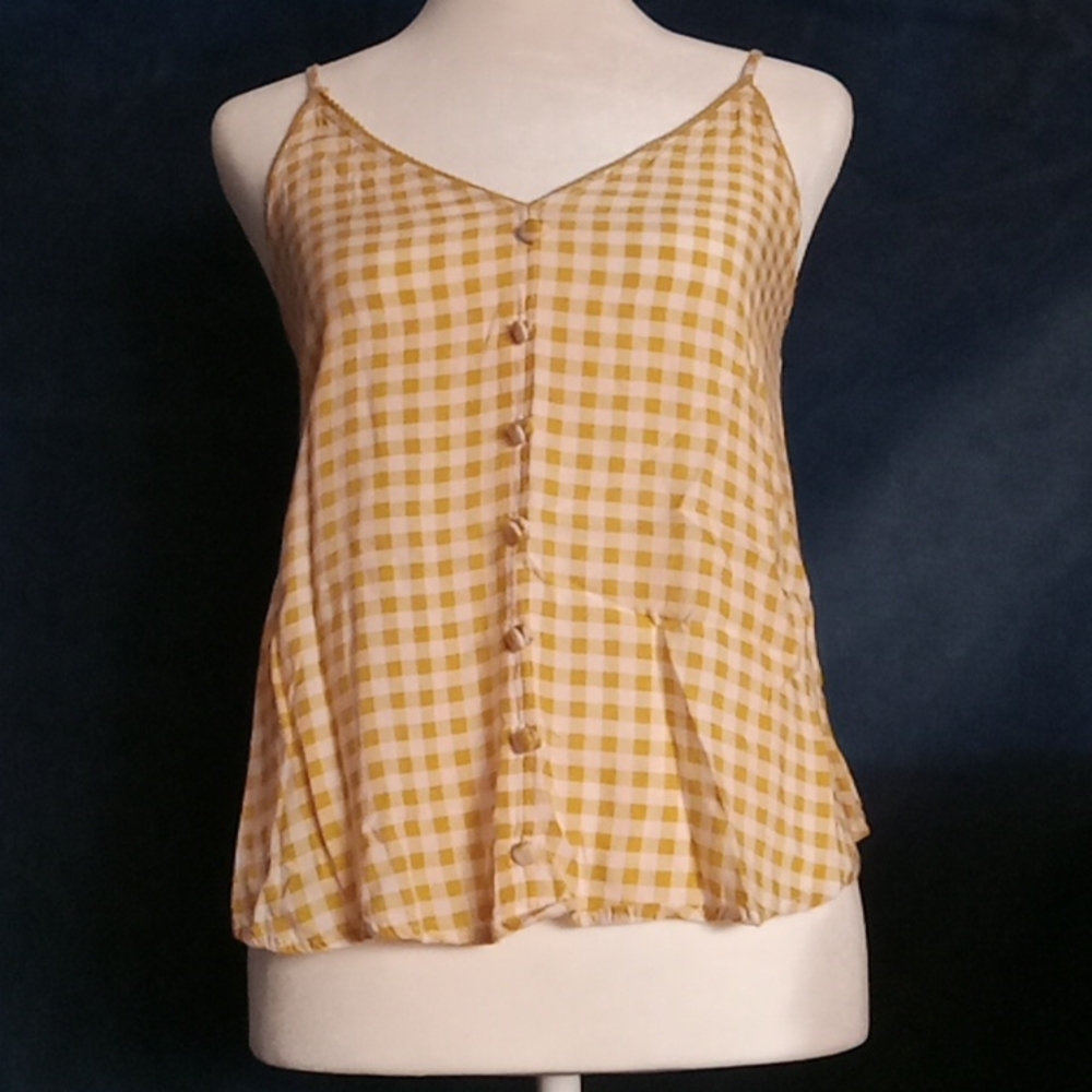 Rewind/ Tank Top/ Checkered/ Orange